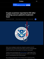 Crypto scammer reported to ICE after stealing cancer patient's treatment fund