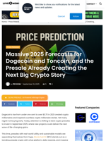 Massive 2025 Forecasts for Dogecoin and Toncoin, and the Presale Already Creating the Next Big Crypto Story | Live Bitcoin News