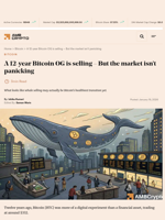 A 12-year Bitcoin OG is selling - But the market isn’t panicking - AMBCrypto