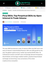 Perp DEXs: Top Perpetual DEXs by Open Interest & Trade Volume - Crypto News Flash