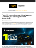 All-In Crypto Betting: Spartans Delivers Bonus, Speed, and Access
