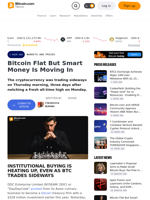 Bitcoin Flat But Smart Money Is Moving In – Markets and Prices Bitcoin News