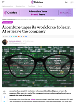 Accenture urges its workforce to learn AI or leave the company - Coinfea