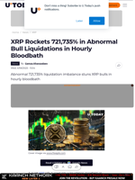 XRP Rockets 721,735% in Abnormal Bull Liquidations in Hourly Bloodbath