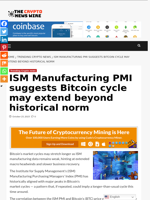 ISM Manufacturing PMI suggests Bitcoin cycle may extend beyond historical norm - The Crypto News Wire