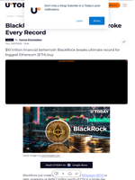 BlackRock's Ethereum Bet Just Broke Every Record