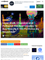 Layer Brett, Chainlink and Polkadot The Best Cryptos To Buy Now To 5–10x Portfolios By November | Live Bitcoin News