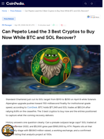 Can Pepeto Lead the 3 Best Cryptos to Buy Now While BTC and SOL Recover?