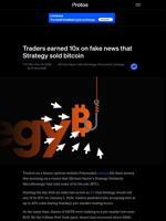 Traders earned 10x on fake news that Strategy sold bitcoin