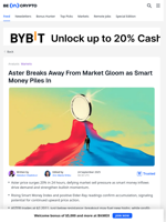 ASTER Price Surges 20% as Smart Money Fuels Rally
