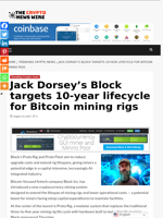 Jack Dorsey’s Block targets 10-year lifecycle for Bitcoin mining rigs - The Crypto News Wire