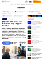 Japan Eyes 20% Tax Rate for Top Crypto Assets – Crypto News Bitcoin News