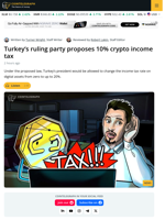 Turkey’s Ruling Party Proposes 10% Crypto Income Tax