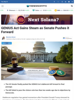 GENIUS Act Gains Steam as Senate Pushes it Forward