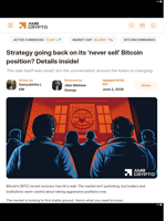 Strategy going back on its 'never sell' Bitcoin position? Details inside!  - AMBCrypto