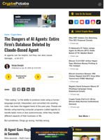 The Dangers of AI Agents: Entire Firm's Database Deleted by Claude-Based Agent