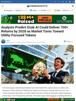 Analysts Predict Ozak AI Could Deliver 700× Returns by 2028 as Market Turns Toward Utility-Focused Tokens