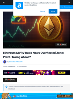 Ethereum MVRV Ratio Nears Overheated Zone: Profit-Taking Ahead? | Bitcoinist.com