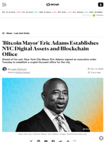 'Bitcoin Mayor' Eric Adams Establishes NYC Digital Assets and Blockchain Office - Decrypt