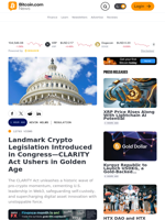 Landmark Crypto Legislation Introduced in Congress—CLARITY Act Ushers in Golden Age – Regulation Bitcoin News