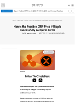 Here’s the Possible XRP Price if Ripple Successfully Acquires Circle