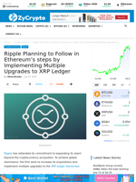 Ripple Planning to Follow in Ethereum’s steps by Implementing Multiple Upgrades to XRP Ledger ⋆ ZyCrypto