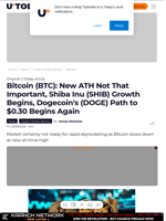 Bitcoin (BTC): New ATH Not That Important, Shiba Inu (SHIB) Growth Begins, Dogecoin's (DOGE) Path to $0.30 Begins Again