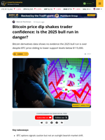 Bitcoin Traders Cautious After $114K Dip, But No Panic Yet