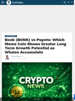 Bonk (BONK) vs Pepeto: Which Meme Coin Shows Greater Long Term Growth Potential as Whales Accumulate - TechBullion