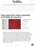 Qatar urges halt to military operations amid Middle East tensions
