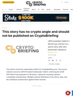 This story has no crypto angle and should not be published on CryptoBriefing
