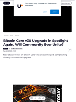 Bitcoin Core v30 Upgrade in Spotlight Again, Will Community Ever Unite? - U.Today