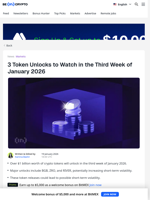 What to Expect From This Week’s $1 Billion Crypto Token Unlocks