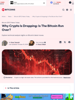 Why Crypto Is Dropping: Is The Bitcoin Run Over? - 99Bitcoins