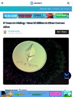 8 Years In Hiding—Now $3 Billion In Ether Comes Alive