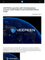 VEEPEEN Launches with Viral Momentum, Crosses 3,000 Holders Amid VEEPEEN Meme Surge - Visionary Financial