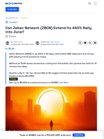 Zebec Network Up 440%—Can the Rally Continue in June?