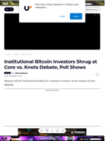 Institutional Bitcoin Investors Shrug at Core vs. Knots Debate, Poll Shows - U.Today