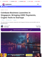 Coinbase Business Launches in Singapore, Bringing USDC Payments, Crypto Tools to Startups