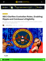 SEC Clarifies Custodian Rules, Enabling Ripple and Coinbase’s Eligibility - CoinCentral