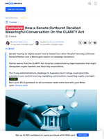 Senate Hearing Outburst Shadows CLARITY Act Concerns