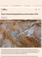 Top 11 cloud mining platforms in December 2025 - AMBCrypto