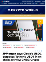 JPMorgan says Circle’s USDC outpaces Tether’s USDT in on-chain activity: CNBC Crypto World