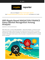 XRP-Ripple Based MAGACOIN FINANCE Gains Market Recognition Among Analysts