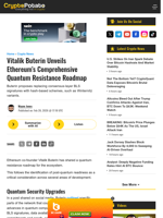 Vitalik Buterin Unveils Ethereum's Comprehensive Quantum Resistance Roadmap