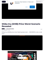Shiba Inu (SHIB) Price Worst Scenario Revealed - U.Today