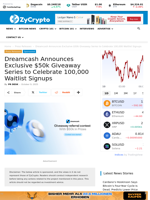 Dreamcash Announces Exclusive $50k Giveaway Series to Celebrate 100,000 Waitlist Signups