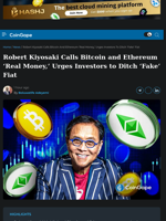 Robert Kiyosaki Calls Bitcoin and Ethereum ‘Real Money’