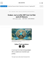 Kraken: Just a Little XRP Can Cut Risk and Lift Returns