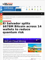 El Salvador splits $678M Bitcoin across 14 wallets to reduce quantum risk - The Crypto News Wire